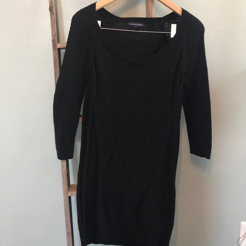Black sweater dress